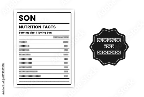 son nutrition facts,son nutrition facts label template