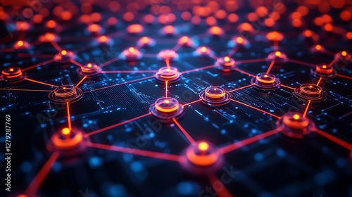 Closeup of a mobile phone showing a vibrant network of privacy-focused connections with user profiles obscured