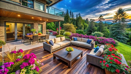 Stunning Outdoor Deck View - Architectural Photography