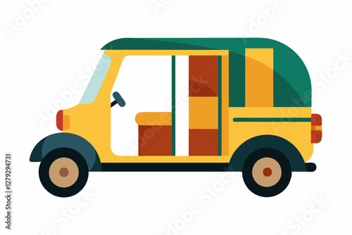 Auto rickshaw clipart vector art and illustration