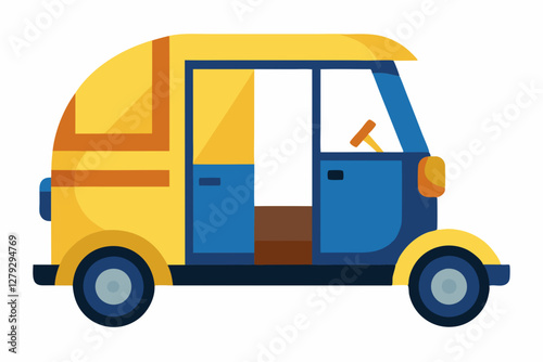 Auto rickshaw clipart vector art and illustration