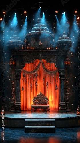 Beautiful cultural heritage stage with warm lighting high resolution hd picture