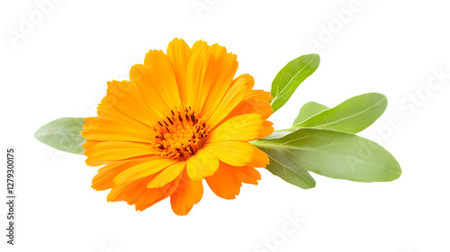 calendula flower isolated on white background