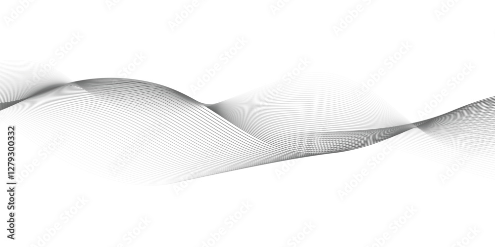 Abstract wave line business background. Thin line wavy abstract vector background. Curve wave seamless pattern. Wavy sound and curve line background.

