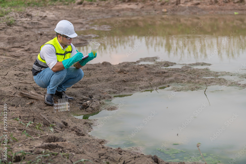 Environmental engineers inspect water quality,Bring water to the lab for testing,Check the mineral content in water and soil,Check for contaminants in water sources. Environmental engineers inspect water quality,Bring water to the lab for testing,Check the mineral content in water and soil,Check for contaminants in water sources.