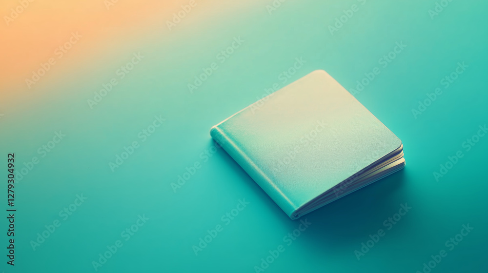 Closed passport on pastel background with soft lighting
Closed passport on pastel background with soft lighting