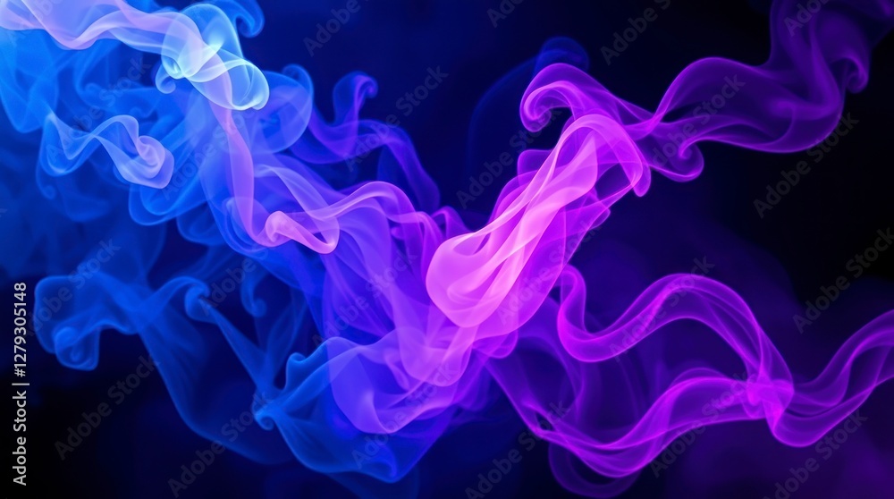 Obraz premium Abstract Blue Purple Smoke Art Background Image