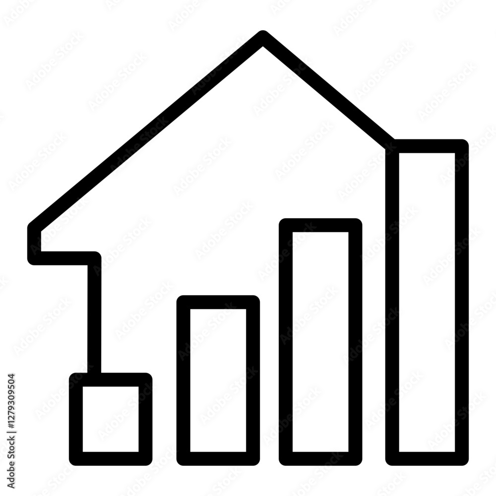 Real Estate Vector Line Icon Design Real Estate Vector Line Icon Design