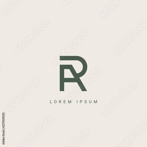 Free Download Creative minimal monochrome monogram letter AR and RA line logo design symbol. Graphic alphabet symbol for corporate identity - GFXLoad