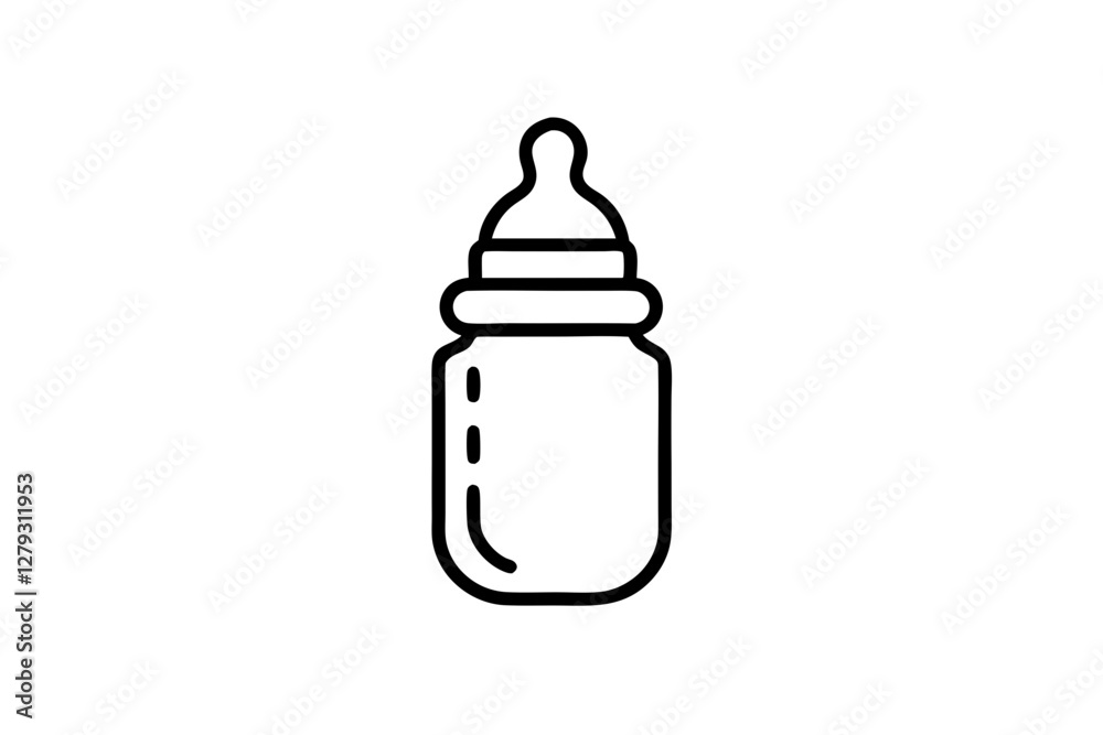 baby bottle isolated on white background baby bottle isolated on white background