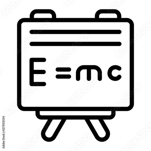 Physics Formula Vector Line Icon Design