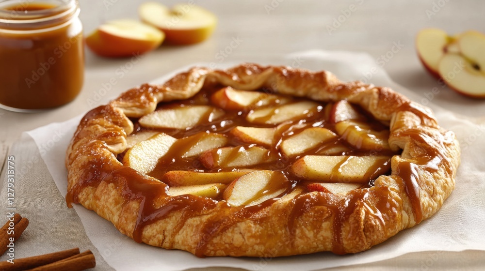 Rustic Autumn Dessert with Apple Galette and Caramel for Fall Gatherings Rustic Autumn Dessert with Apple Galette and Caramel for Fall Gatherings