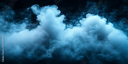 Abstract Smoke Clouds on Dark Background (1) photo