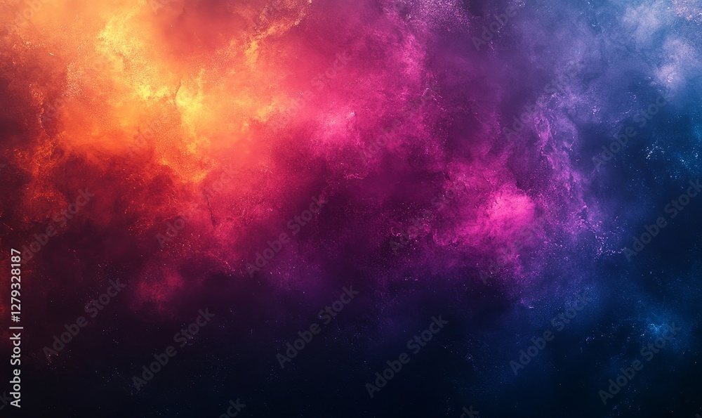 Naklejka premium Vibrant Abstract Color Explosion with Electric Pink, Fiery Orange, and Deep Blue Hues in Fluid Texture Background Art