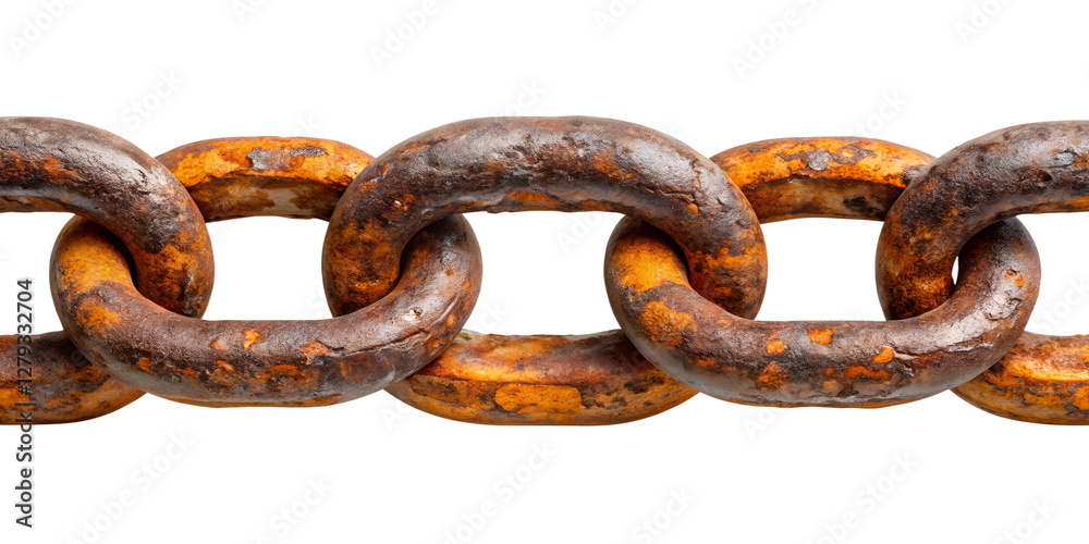 Rusty Metal Chain Isolated on Transparent Background – Oxidized Iron Links, Industrial Texture Rusty Metal Chain Isolated on Transparent Background – Oxidized Iron Links, Industrial Texture