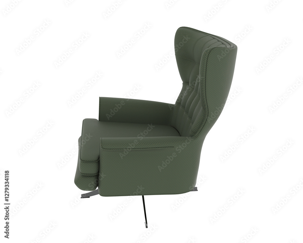 Ergonomic Task Chair with Armrests and High Back isolated on background. 3d rendering - illustration Ergonomic Task Chair with Armrests and High Back isolated on background. 3d rendering - illustration
