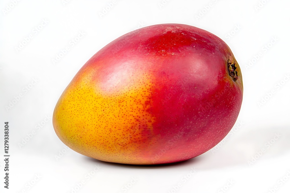 A Ripe Mango, Isolated on White Background A Ripe Mango, Isolated on White Background