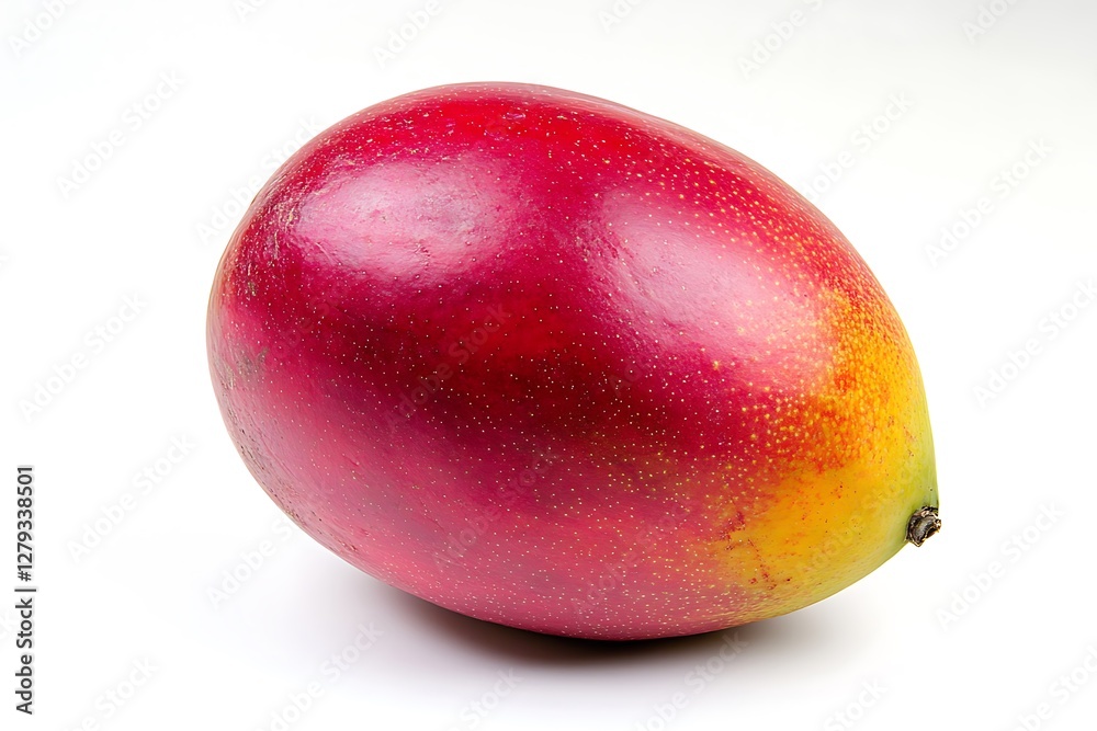 A Ripe Mango, Isolated on White Background A Ripe Mango, Isolated on White Background