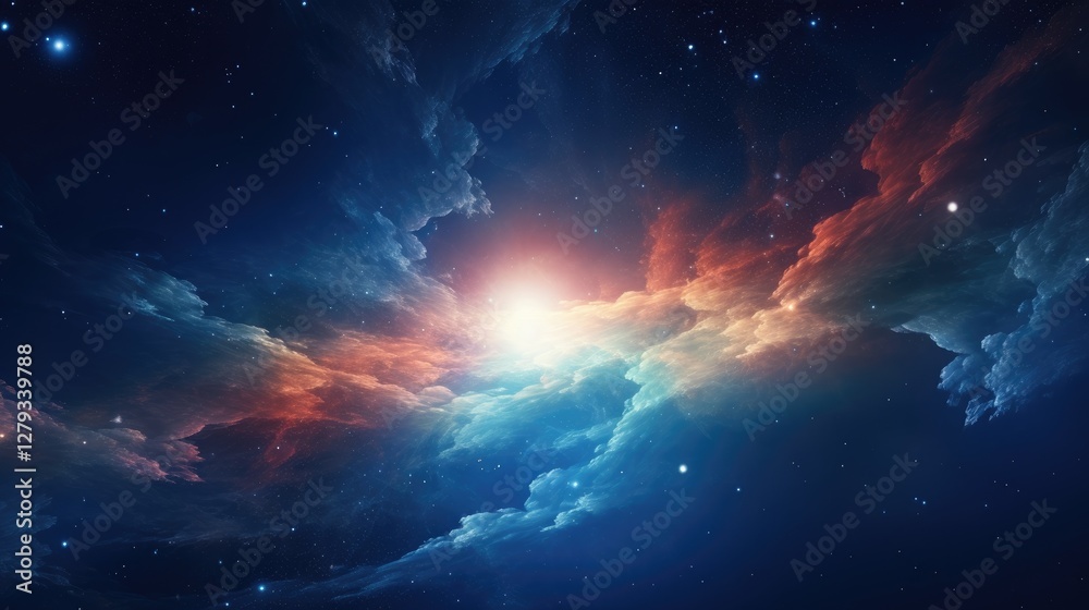 Fototapeta premium colorful galaxy in outer space