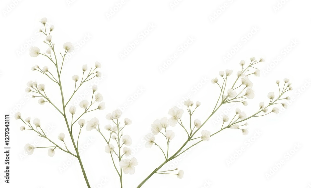 Delicate white flowers and greenery Delicate white flowers and greenery