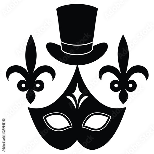 Beautiful Female Mask vector icon art illustration, mask icon vector art, modern and stylish mask.