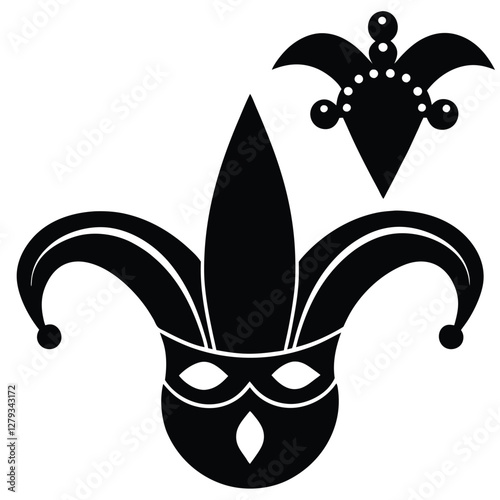 Beautiful Female Mask vector icon art illustration, mask icon vector art, modern and stylish mask.