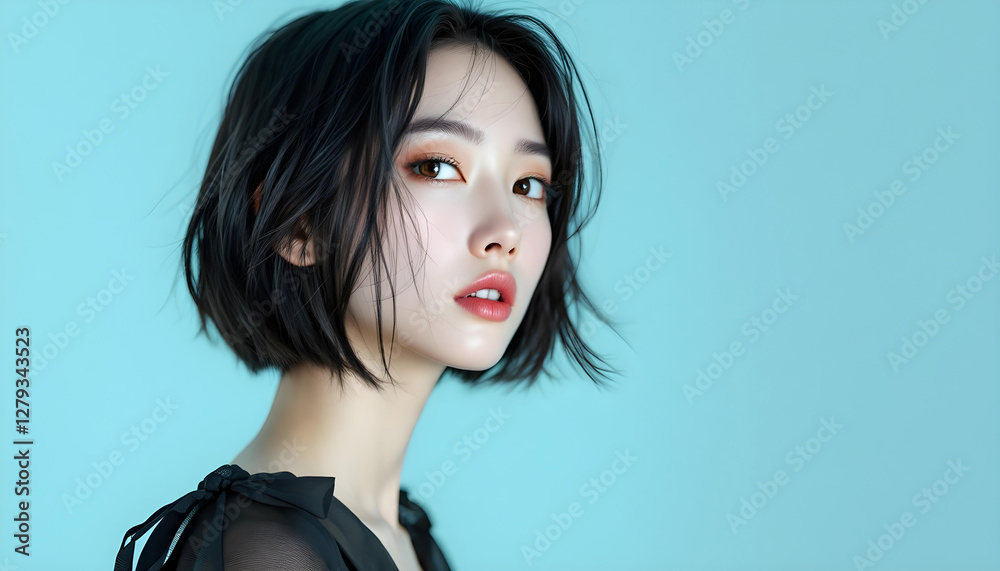 Naklejka premium ファンタジーストーリー(アザーブルーの色彩を纏った女性)