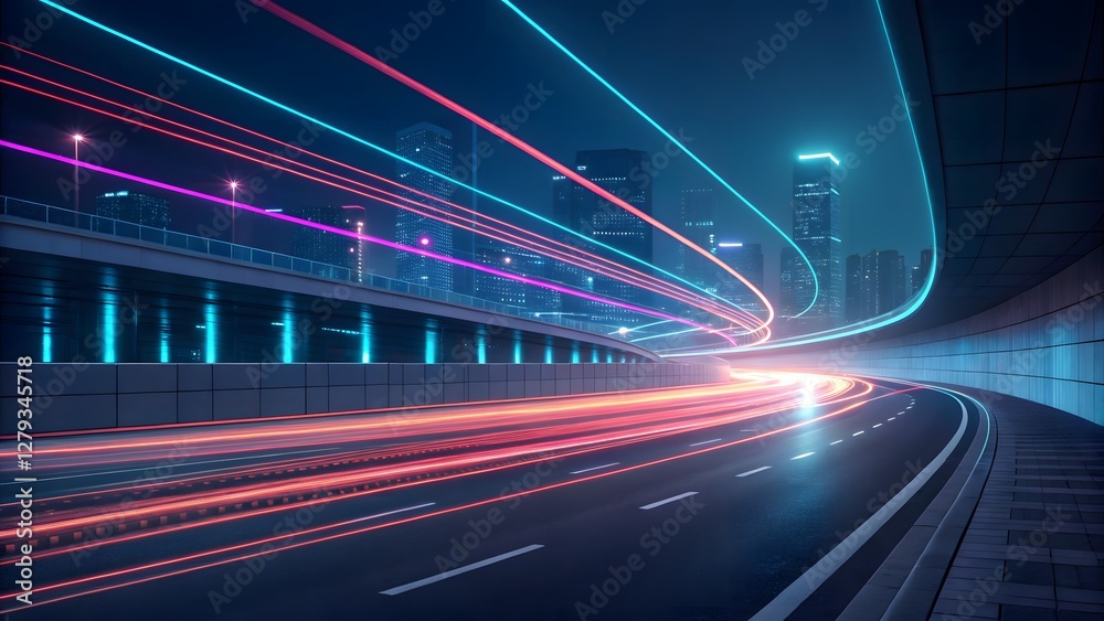 High speed data transfer represented by futuristic High speed data transfer represented by futuristic