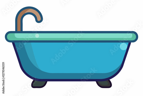 bath tub vector illustration