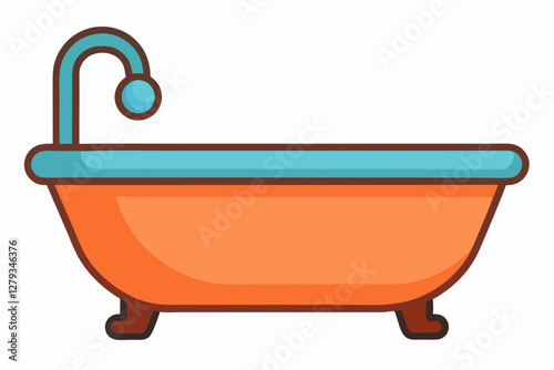 bath tub vector illustration