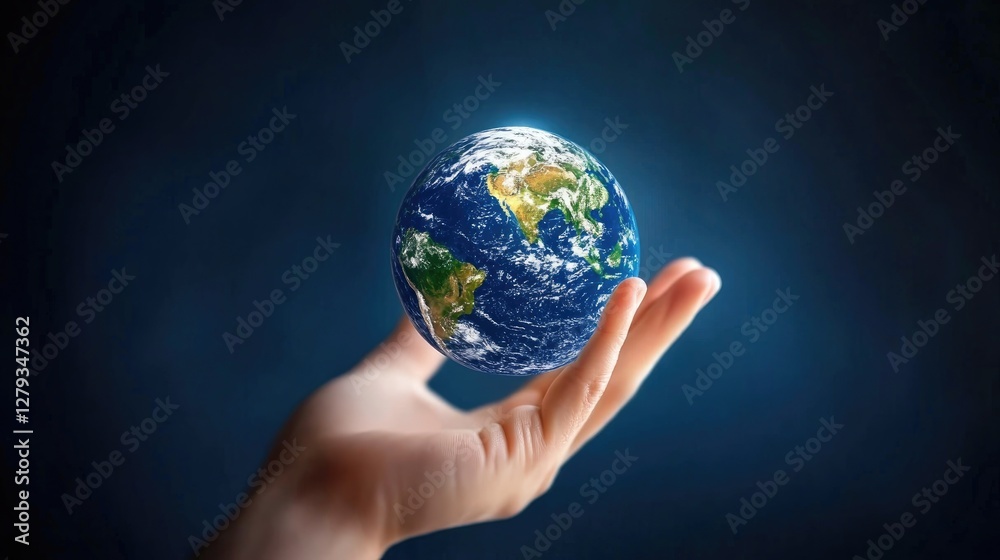Our Precious Planet Earth Held Gently in a Caring Hand Our Precious Planet Earth Held Gently in a Caring Hand