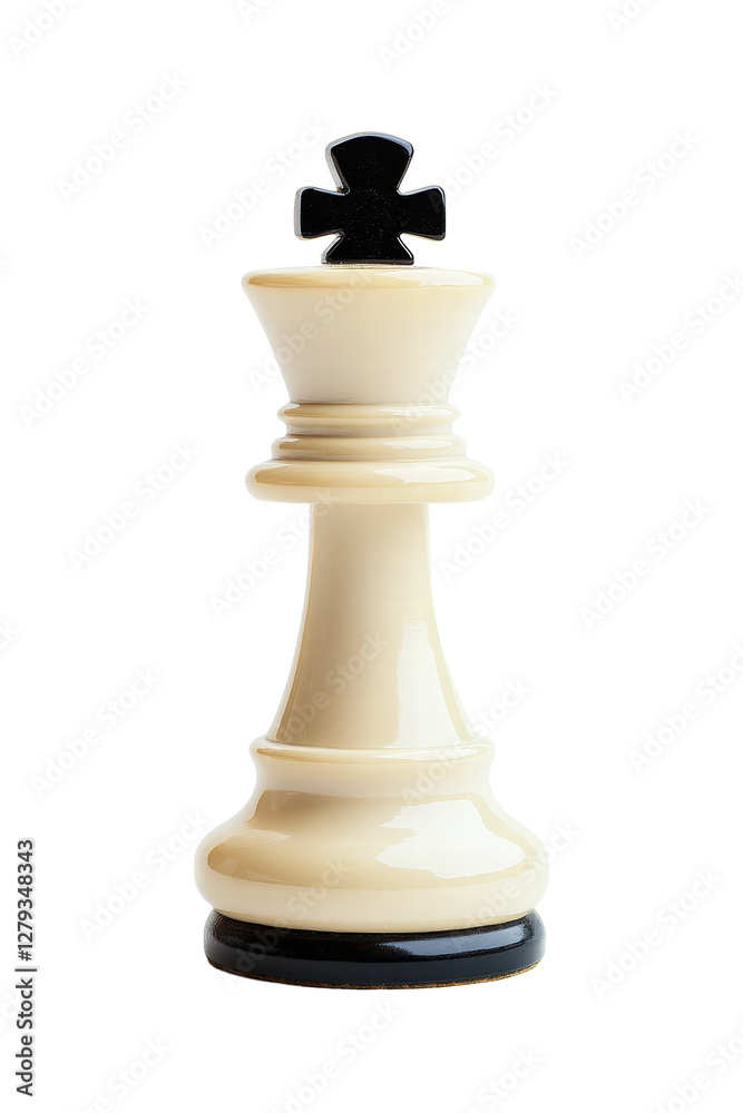 Isolated Black Base Chess King Isolated Black Base Chess King