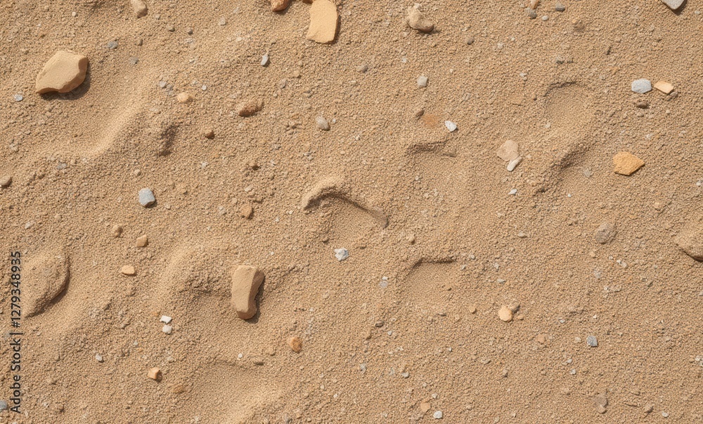 Textured sandy ground with scattered stones Textured sandy ground with scattered stones