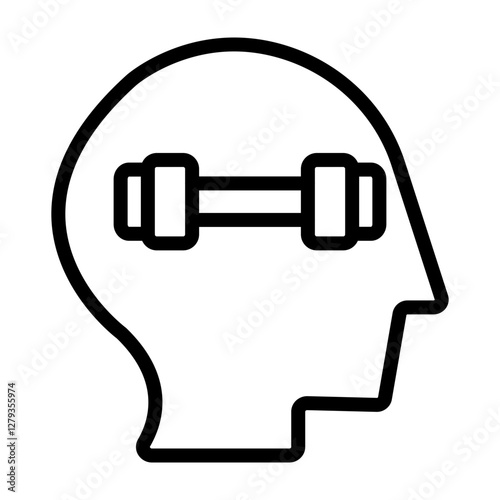 Mental Exercise Vector Line Icon Design