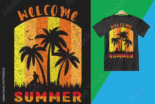 welcome summer t shirt design 