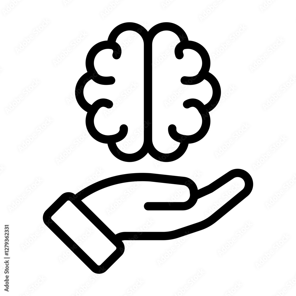 Psychiatric Care Vector Line Icon Design Psychiatric Care Vector Line Icon Design