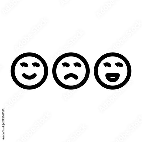 Mood Chart Vector Line Icon Design