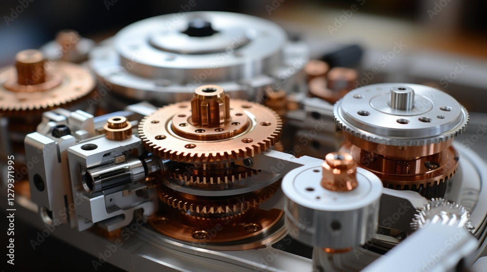 Intricate Clockwork Mechanism: A Detailed Close-Up of Gears and Components Intricate Clockwork Mechanism: A Detailed Close-Up of Gears and Components