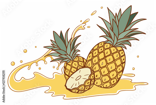 illustration of pineapple