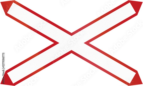 Fotografie Israel warning saltire - level crossing ahead