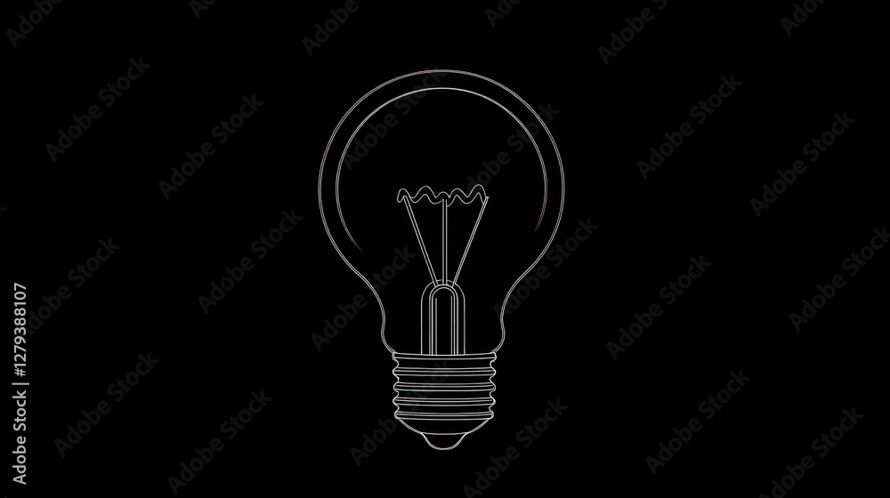 Illuminating Ideas: A Minimalist Lightbulb Illustration Illuminating Ideas: A Minimalist Lightbulb Illustration