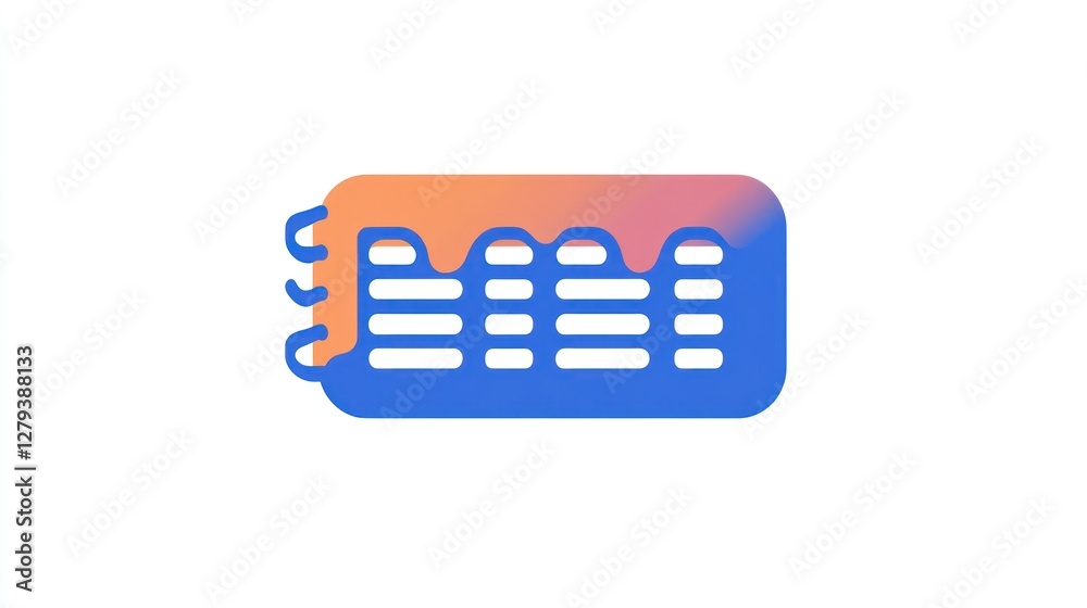 Abstract Colorful Spiral Notebook Icon Design, Gradient Notebook Illustration Abstract Colorful Spiral Notebook Icon Design, Gradient Notebook Illustration