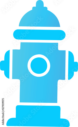 Fire Hydrant Silhouette Vector Icon Crisp & Detailed.