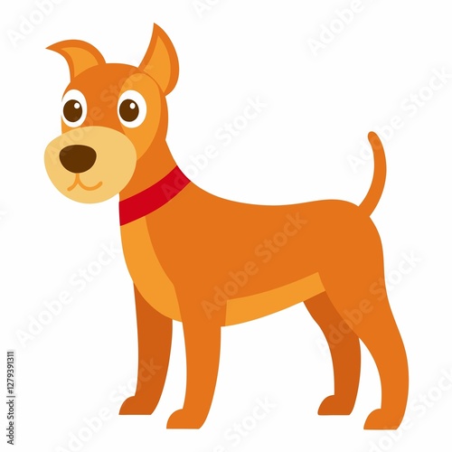 cartoon dog isolated on white background