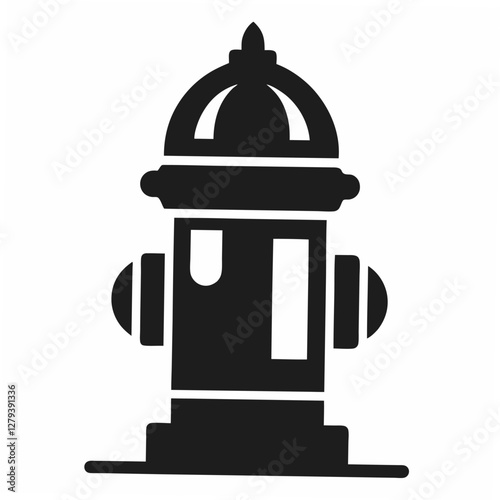 Minimalist Fire Hydrant Silhouette Vector Clean & Professional.
