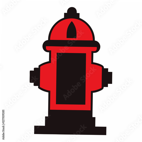 Minimalist Fire Hydrant Silhouette Vector Clean & Professional.