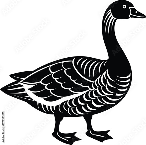 Vector image of a goose. Isolated on a white background.