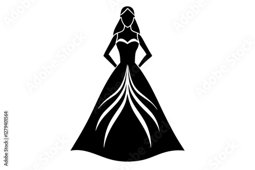 bride wedding icon silhouette