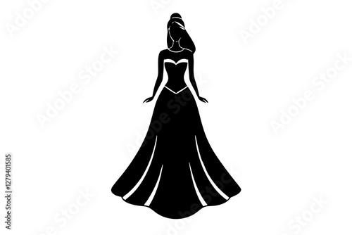 bride wedding icon silhouette