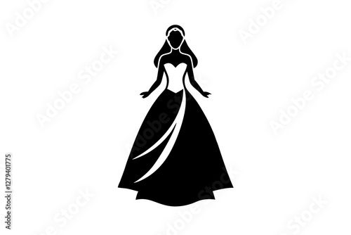 bride wedding icon silhouette